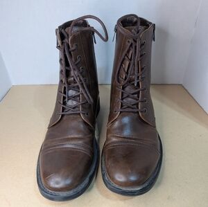 Kenneth Cole Unlisted Mens Boots 10M Blind Turn Double Zip Preppy